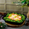 Broccoli with Vegetarian Scallop & Capsicums