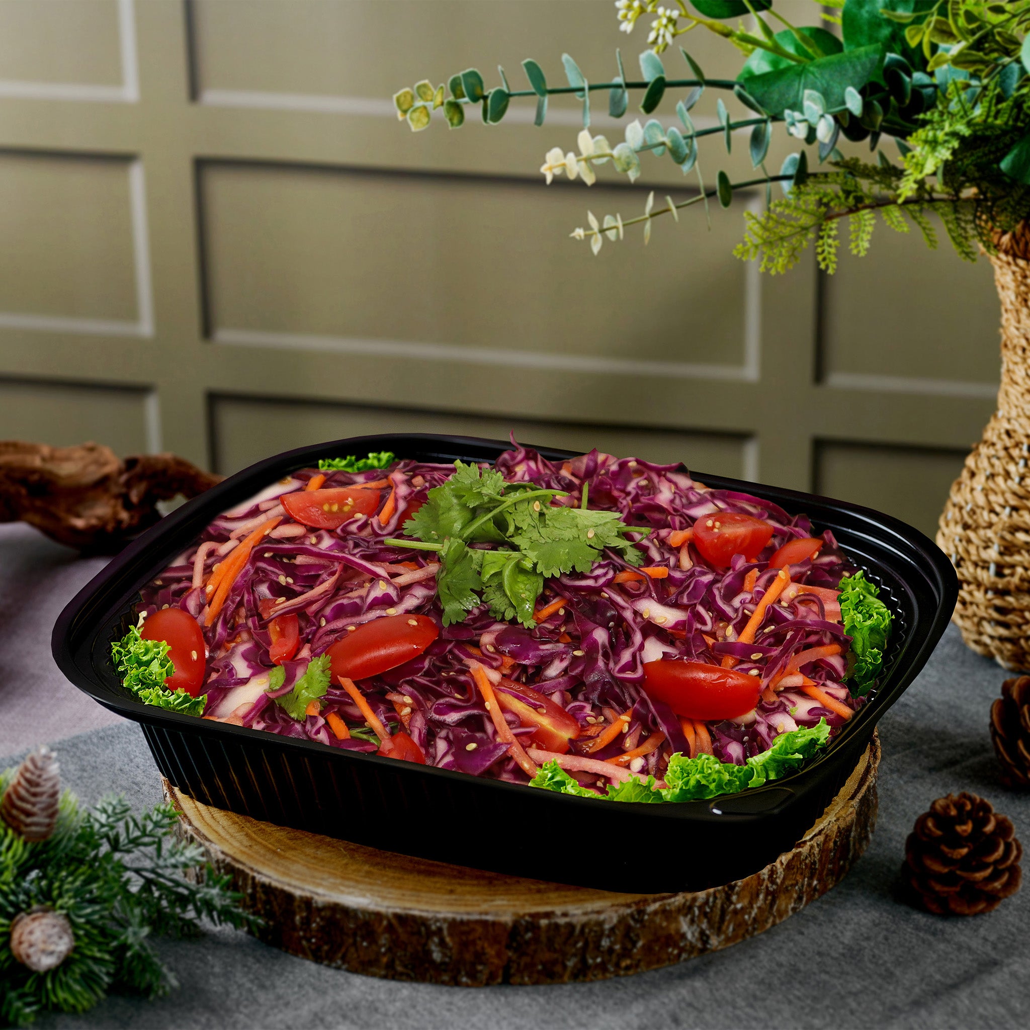 Purple Cabbage with Cherry Tomatoes Salad